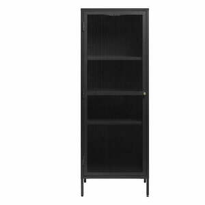 Czarna metalowa witryna 58x160 cm Bronco – Unique Furniture obraz
