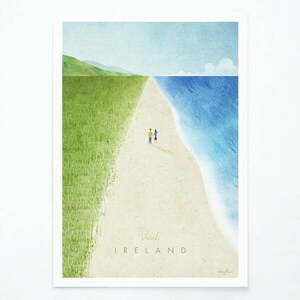 Plakat Travelposter Ireland, 30 x 40 cm obraz