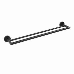 Czarny mosiężny uchwyt na ręczniki Sapho X-Round, szer. 65 cm obraz