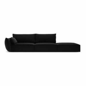 Czarna aksamitna sofa lewostronna 264 cm Vanda – Mazzini Sofas obraz