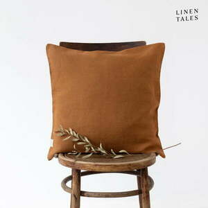 Lniana poszewka na poduszkę 40x40 cm Hazelnut – Linen Tales obraz