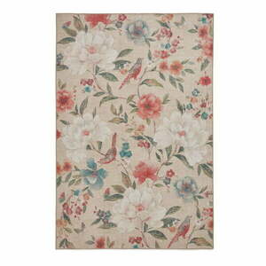 Beżowy dywan odpowiedni do prania 152x230 cm Pipa Floral – Catherine Lansfield obraz