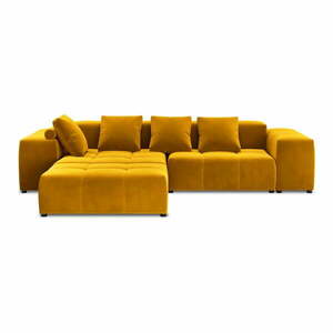 Żółty aksamitny narożnik (róg zmienny) Rome Velvet – Cosmopolitan Design obraz