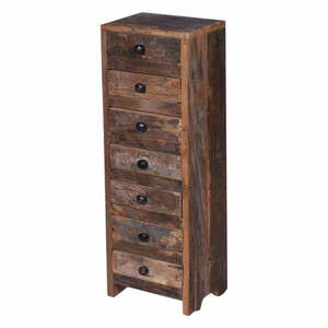 Komoda z drewna z recyklingu w naturalnym kolorze 20x58x16 cm Saira – Interia Home & Living obraz