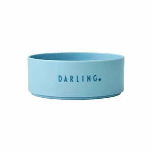 Jasnoniebieska miska dla dzieci Design Letters Mini Darling, ø 11 cm obraz