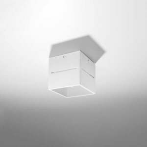 Biała lampa sufitowa z metalowym kloszem 10x10 cm Lorum – Nice Lamps obraz