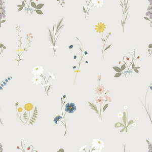 Tapeta dziecięca 10 m x 50 cm Wildflowers – Lilipinso obraz