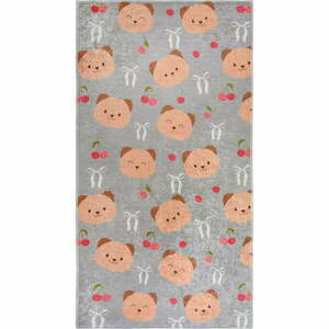 Szaro-brązowy dywan dziecięcy odpowiedni do prania 80x150 cm Cute Teddies – Vitaus obraz