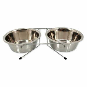 Zestaw misek ze stojakiem dla psów ze stali nierdzewnej ø 21 cm Dog Fantasy – Plaček Pet Products obraz