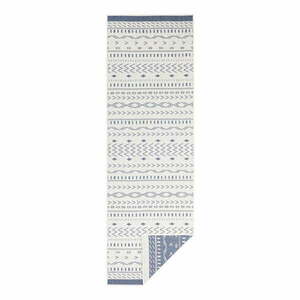 Niebiesko-kremowy chodnik odpowiedni na zewnątrz NORTHRUGS Kuba, 80x250 cm obraz