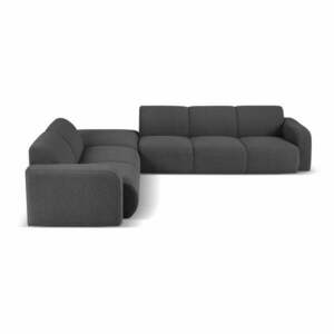 Ciemnoszary narożnik z materiału bouclé (lewostronny) Molino – Micadoni Home obraz