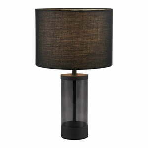 Czarna lampa stołowa z tekstylnym kloszem (wys. 33, 5 cm) Grazia – Trio obraz