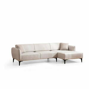 Biała sofa narożna Belissimo, prawy narożnik – Balcab Home obraz
