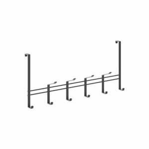 Czarny metalowy wieszak na drzwi 45 cm Lava – Metaltex obraz