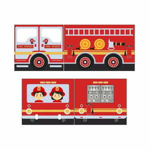 Zasłona dziecięca do łóżka 4 szt. 195x75 cm Fire Truck – Vipack obraz