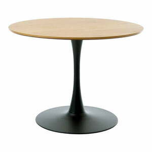 Okrągły stół z blatem w dekorze dębu ø 100 cm Cesura – Unique Furniture obraz