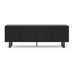 Czarna szafka pod TV 161x55x35 cm Peta – Marckeric obraz