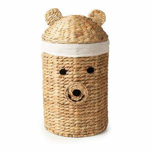 Dziecięcy kosz na zabawki z hiacyntu wodnego w naturalnym kolorze ø 30x56 cm Bear – Compactor obraz
