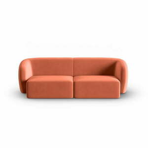 Różowa aksamitna sofa 188 cm Paolo – Milo Casa obraz