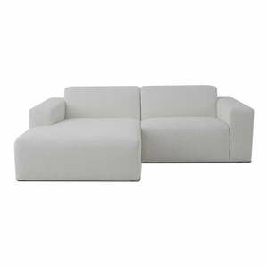 Biały narożnik z materiału bouclé (lewostronny) Roxy – Scandic obraz