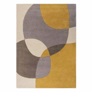 Wełniany dywan w kolorze ochry 170x120 cm Glow – Flair Rugs obraz
