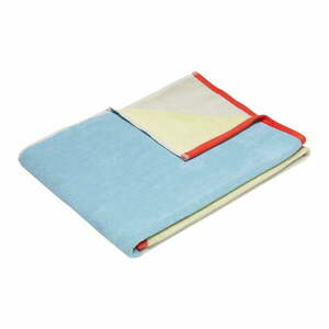 Niebieski bawełniany ręcznik kąpielowy frotte 70x140 cm Block – Hübsch obraz