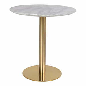 Okrągły stół z blatem w dekorze marmuru ø 70 cm Bolzano – House Nordic obraz