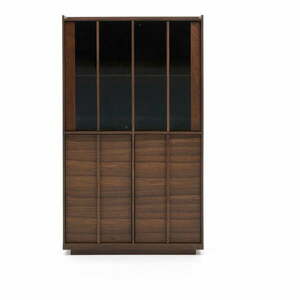 Brązowa witryna w dekorze orzecha 100x170x40 cm Onix – Kave Home obraz