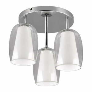 Lampa sufitowa w kolorze srebra ze szklanym kloszem ø 14 cm Barret – Trio Select obraz