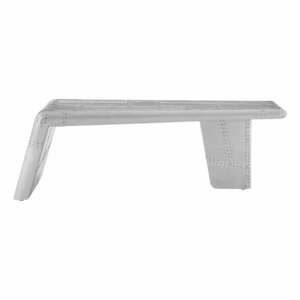 Srebrny metalowy okrągły stolik 55x130 cm Avro – Premier Housewares obraz