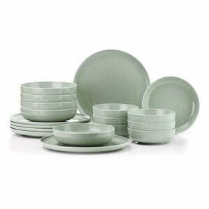 Zestaw talerzy z porcelany 18 szt. – Hermia obraz