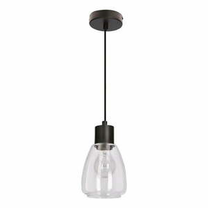 Czarna lampa wisząca ze szklanym kloszem ø 12 cm Moldo – Candellux Lighting obraz