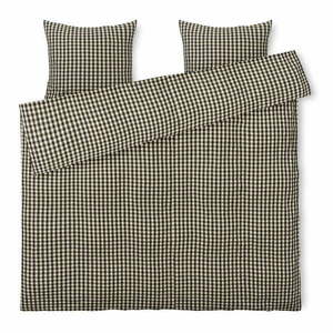 Czarno-beżowa pościel dwuosobowa z krepy 200x220 cm Bæk&Bølge – JUNA obraz
