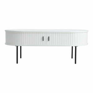 Biały stolik w dekorze dębu 60x120 cm Nola – Unique Furniture obraz