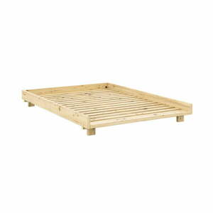 Łóżko dwuosobowe z litego drewna sosnowego ze stelażem 180x200 cm Social Bed – Karup Design obraz