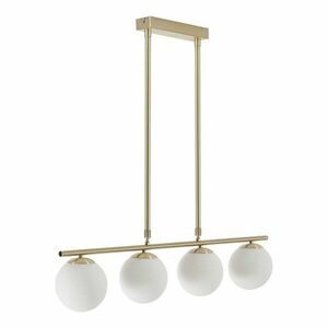 Lampa sufitowa w biało-złotym kolorze ze szklanym kloszem ø 14 cm Mahala – Kave Home obraz