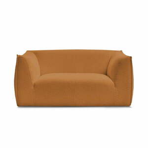 Musztardowa sofa z materiału bouclé 170 cm Giorgia – Bobochic Paris obraz