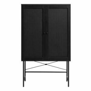 Czarna szafka w dekorze dębu 80x135 cm Pensacola – Unique Furniture obraz