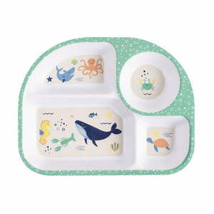 Biały talerz dziecięcy 27x21 cm Ocean – Ladelle obraz