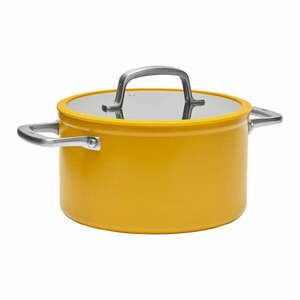 Garnek aluminiowy z pokrywką/z nieprzywierającą powierzchnią odpowiedni na indukcję 5, 5 l Meda 3.0 – FABINI obraz