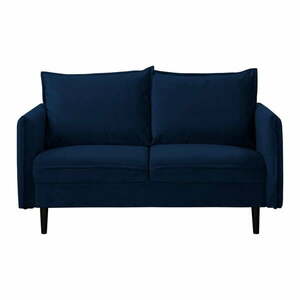 Ciemnoniebieska aksamitna sofa 138 cm Juli – Ropez obraz