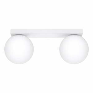 Biała lampa sufitowa ze szklanym kloszem ø 12 cm Umerta – Nice Lamps obraz