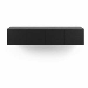 Czarna szafka pod TV 180x38x35 cm Daroca – Marckeric obraz