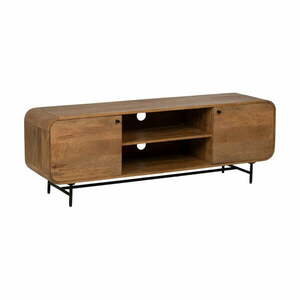 Brązowa szafka pod TV z litego drewna mango 160x55x40 cm Kaya – Ixia obraz
