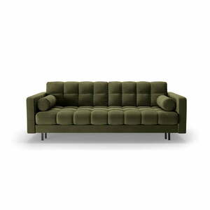Zielona aksamitna rozkładana sofa ze schowkiem 222 cm Bali – Cosmopolitan Design obraz