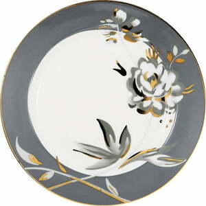 Biały/szary porcelanowy talerz deserowy ø 20, 5 cm Aslaug – Green Gate obraz
