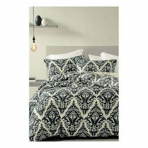 Czarno-beżowa 4-częściowa pościel dwuosobowa z bawełny renforcé z prześcieradłem 200x220 cm Damask – Mila Home obraz