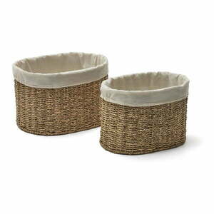 Koszyki z trawy morskiej zestaw 2 szt. 35x25x25 cm Tossa – Kave Home obraz
