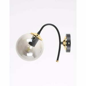 Czarno-szary kinkiet ø 15 cm Yoyo – Squid Lighting obraz