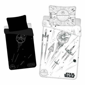 Bawełniana fluorescencyjna jednoosobowa pościel dziecięca 140x200 cm Star Wars – Jerry Fabrics obraz